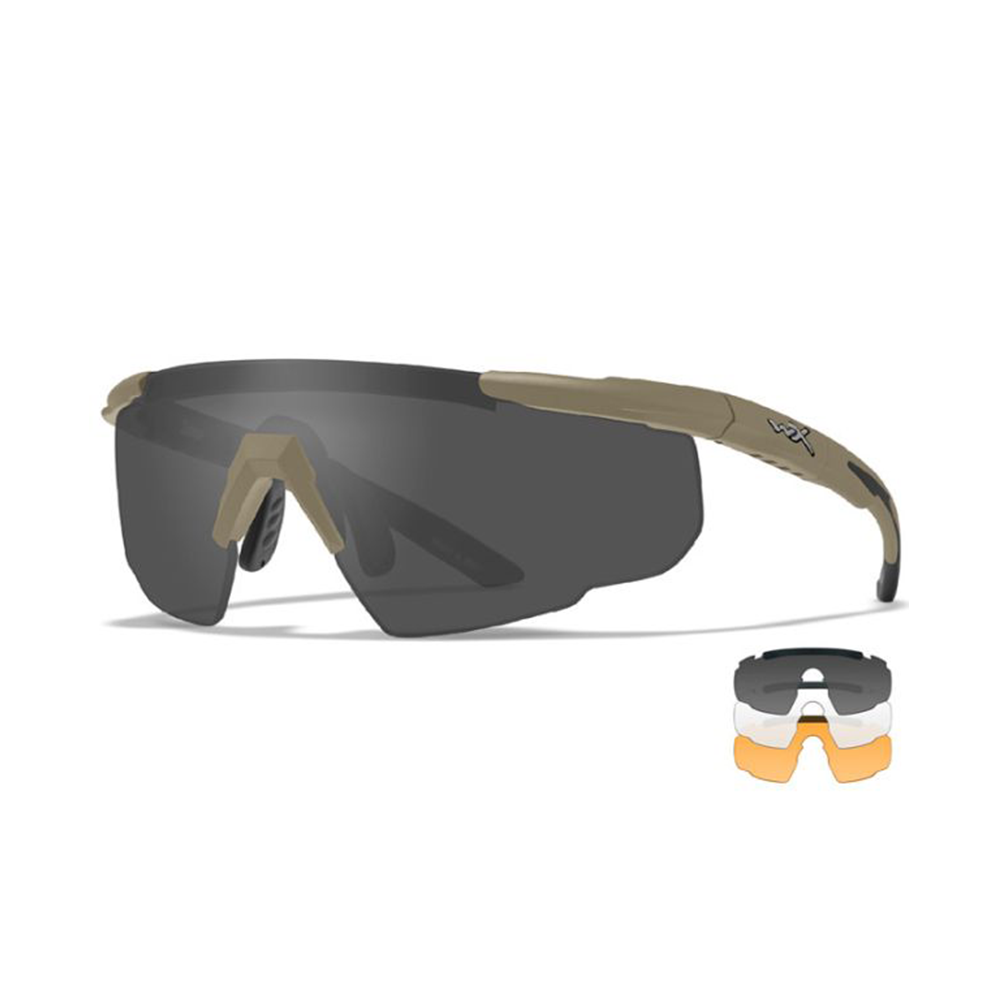 Wiley X Saber ADV Smoke/Clear/Rust Tan Frame Bril