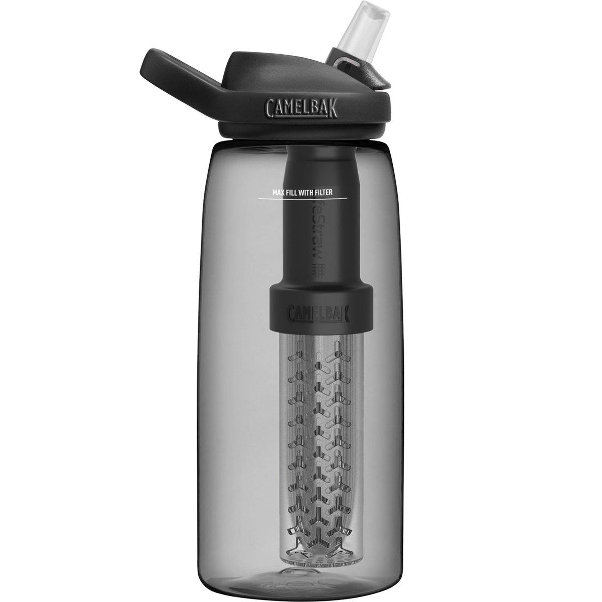 CamelBak Eddy+ 1L Waterfilterfles met LifeStraw Grey - Afbeelding 2