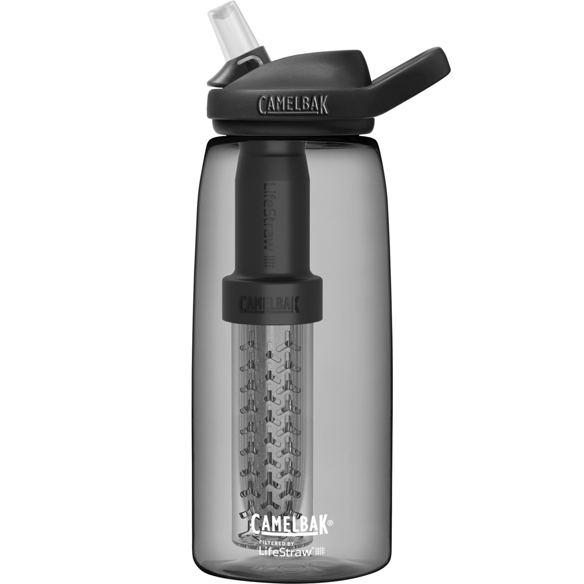CamelBak Eddy+ 1L Waterfilterfles met LifeStraw Grijs
